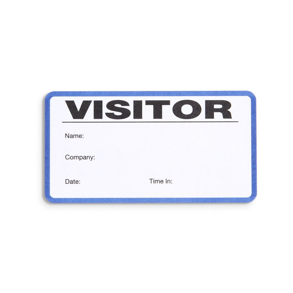 Visitor Badge Log Book, 250 Stickers Business Forms Blue Summit Supplies 