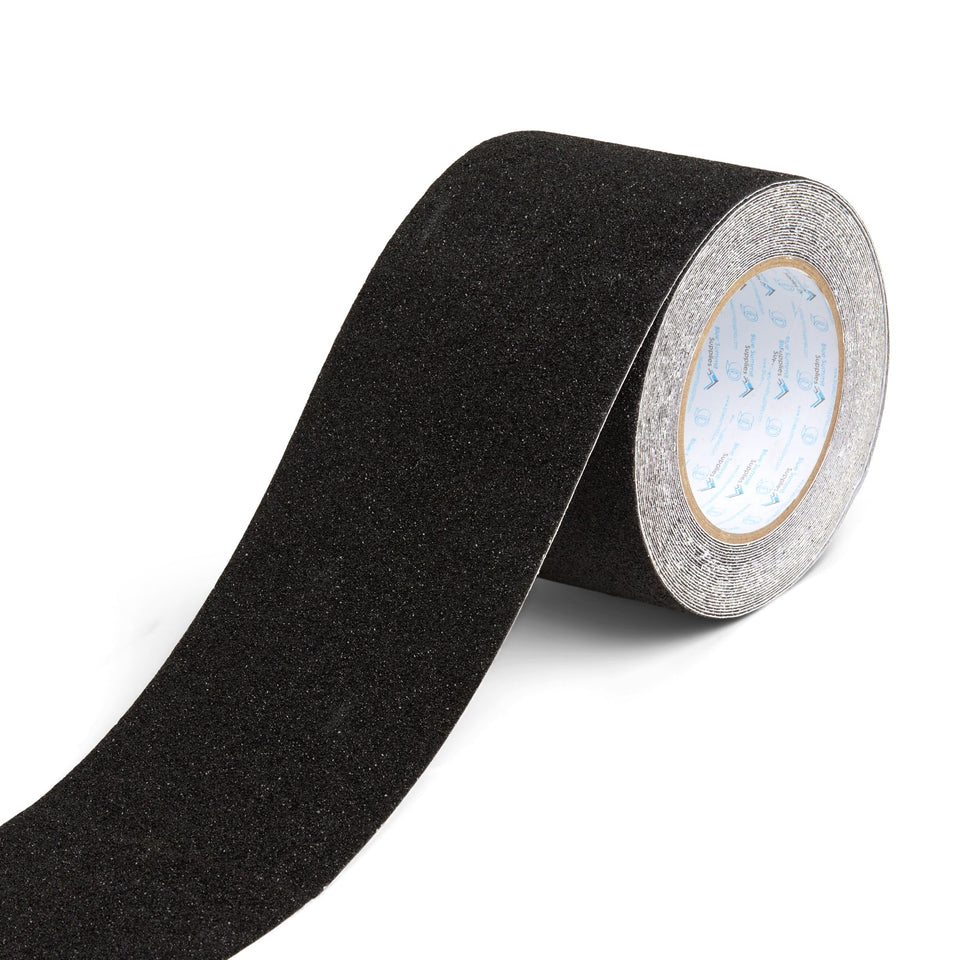 Anti-Slip Tape, Black, 4" x 30', 1-Pack Safety Tapes and Treads Blue Summit Supplies 