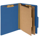 Classification Folders with 2 Dividers, Letter Size, Dark Blue, 10 Count Folders Blue Summit Supplies 