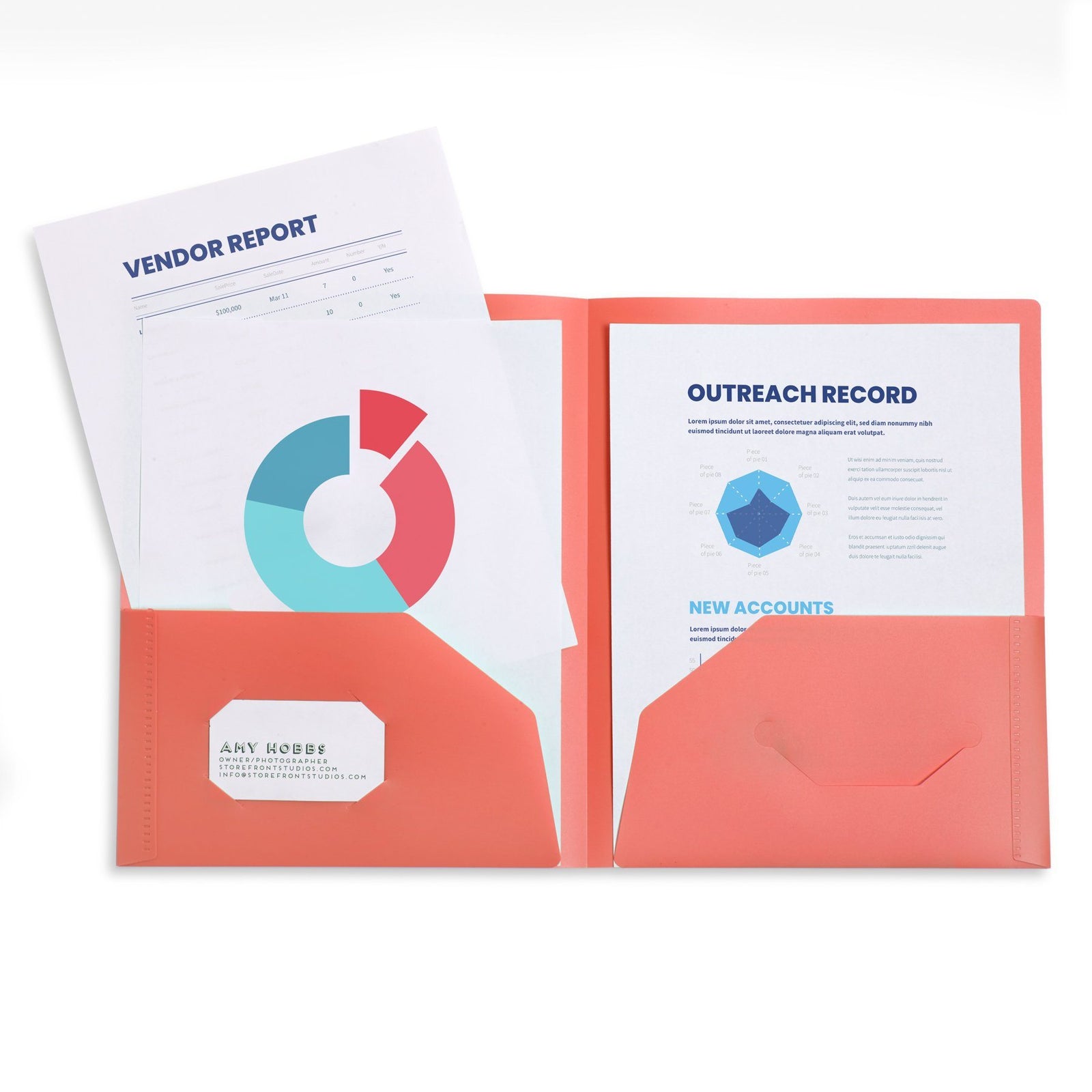 Blue Summit Supplies Plastic Pocket Folders, No Prongs, Assorted Gem T