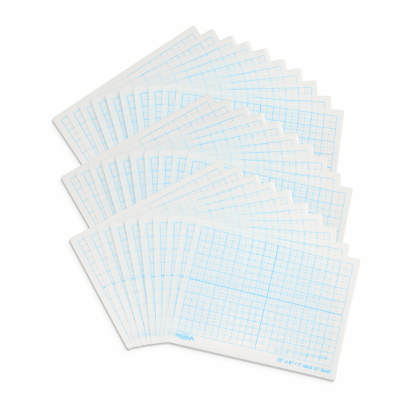 Blue Summit Supplies Graphing Dry Erase Sheets, 8 x 12, 30 Pack
