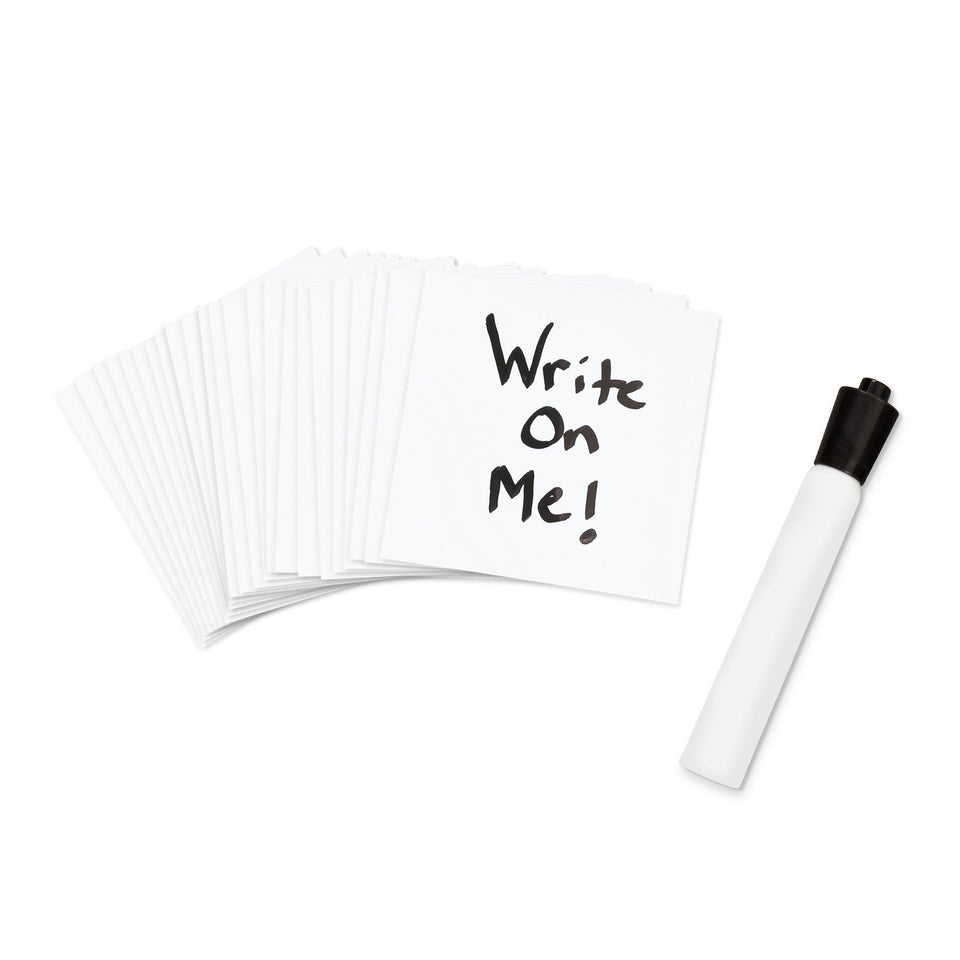 Dry Erase Magnetic Labels, 4‚Äù x 4‚Äù, 25 Pack Dry Erase Magnets Blue Summit Supplies 