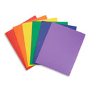 Plastic Two Pocket Folders, Assorted Colors, 6 Pack Folders Blue Summit Supplies 