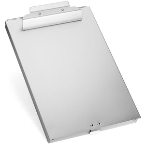 Aluminum Storage Clipboard, 1 Compartment, Large Clip Clipboards Blue Summit Supplies 