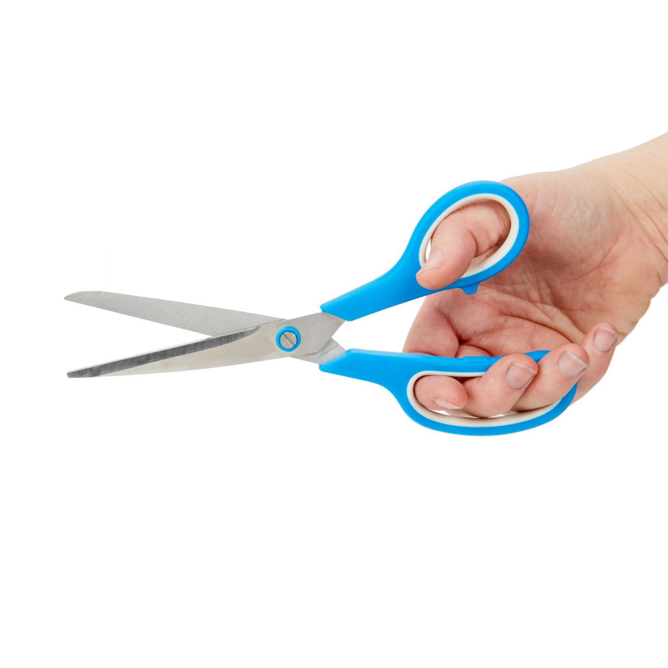 ACM15452 Preferred Line Stainless Steel Scissors, 8 Long, Blue, 2/Pack