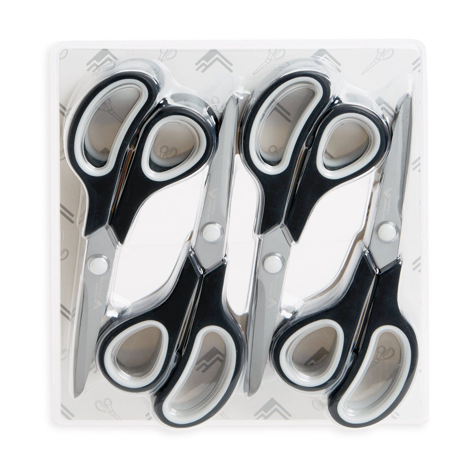 Titanium Scissors, Black, 12 Pack Scissors Blue Summit Supplies 