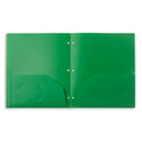 Plastic Two Pocket Folders, 3-Hole Punched, Assorted Colors, 12 Count Folders Blue Summit Supplies 