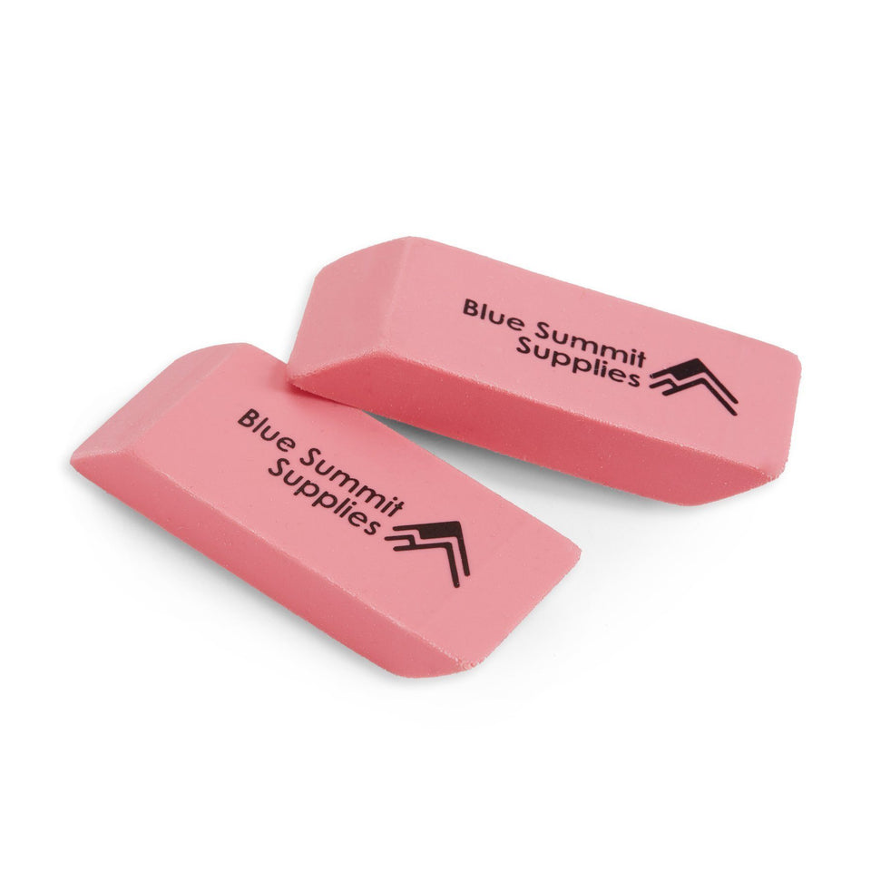 Pink Erasers, 100 Pack Accessories Blue Summit Supplies 