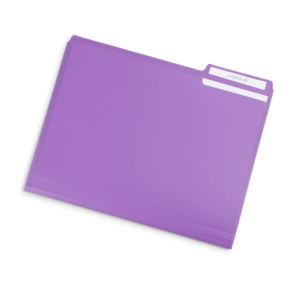 Plastic File Folders, Letter Size, Assorted Colors, 30 Pack Folders Blue Summit Supplies 