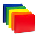 1" Expanding Plastic File Jackets, Letter Size, Assorted Colors, 20 Pack Folders Blue Summit Supplies 