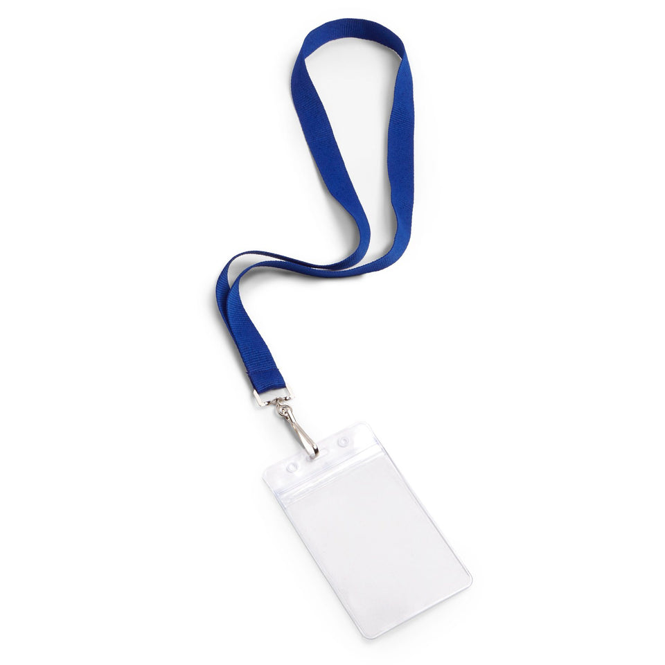 Lanyards with ID Holder, Assorted Colors, 12 Count Pencil Pouches Blue Summit Supplies 