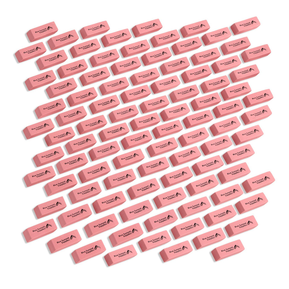 Blue Summit Supplies Pink Erasers, 100 Pack