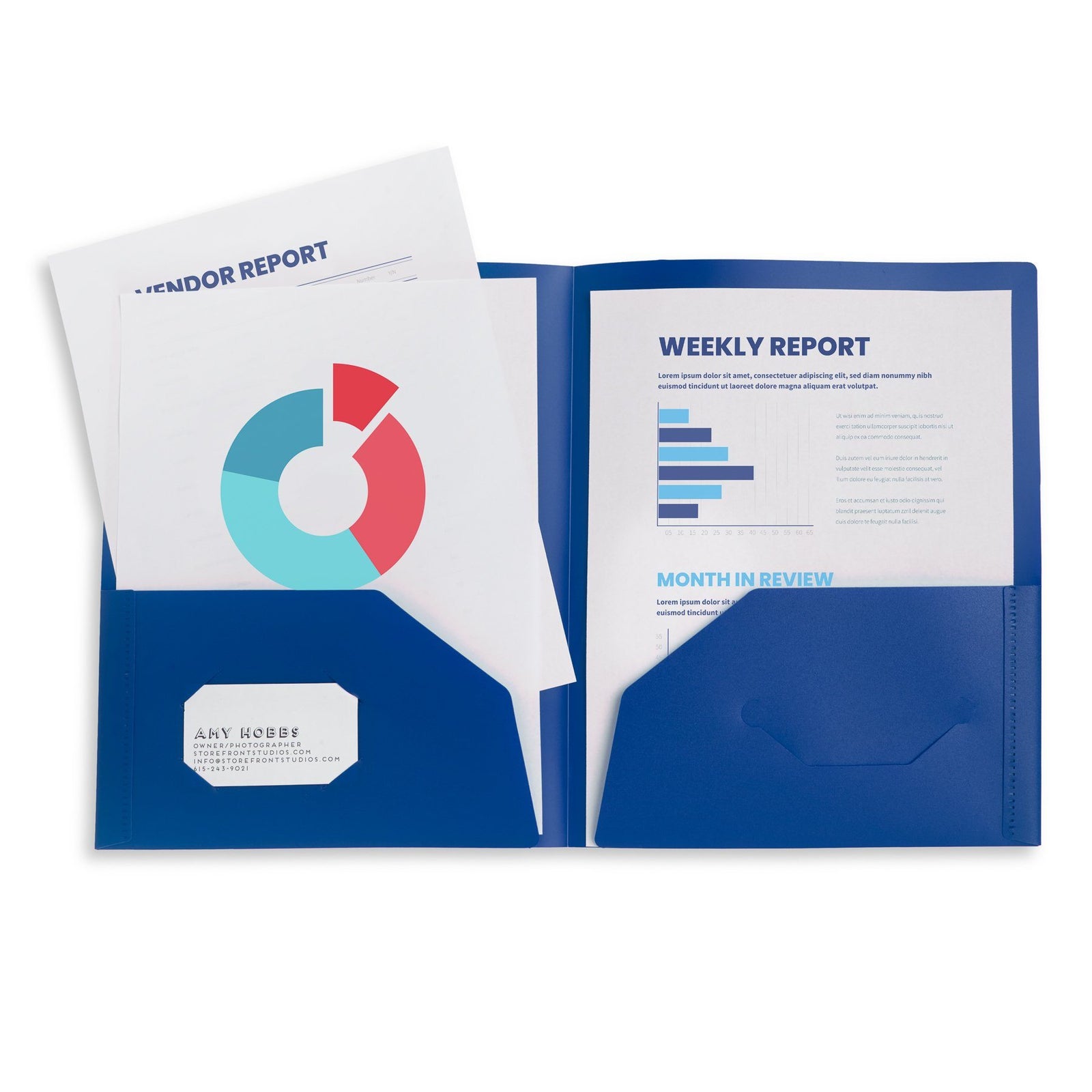 Blue Summit Supplies Plastic Pocket Folders, No Prongs, Assorted Bold