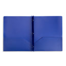 Plastic Two Pocket Folders with Prongs, Assorted Bold Colors, 30 Pack Folders Blue Summit Supplies 