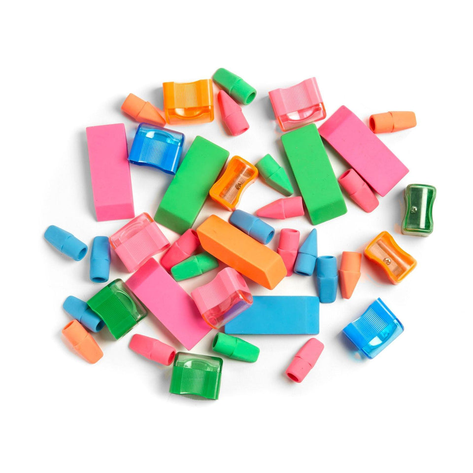 Blue Summit Supplies Pink Erasers, 100 Pack