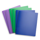 1'' 3-Ring Flexible Plastic Binders, Assorted Colors, 6 Pack binders Blue Summit Supplies 