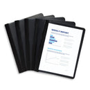 Black Plastic Report Covers with Prongs, 25 Pack Report Covers Blue Summit Supplies 