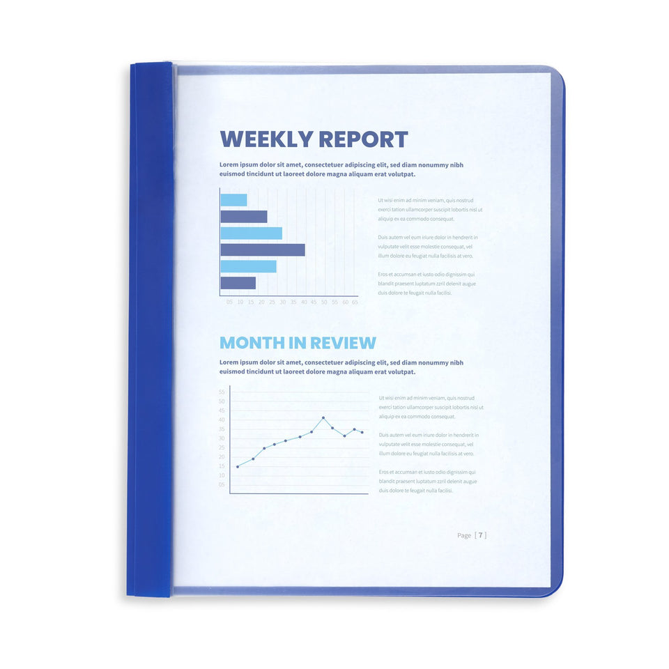 Assorted Colors Plastic Report Covers with Prongs, 25 Pack Report Covers Blue Summit Supplies 