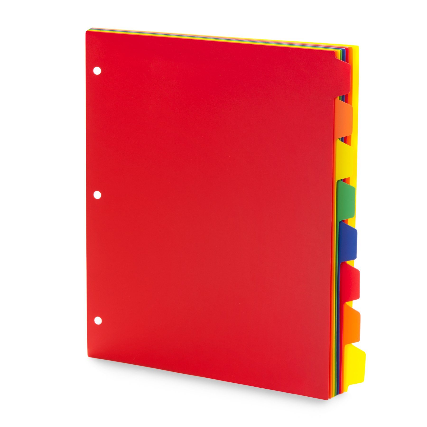 Blue Summit Supplies Plastic Index Dividers, 8-Tab, Assorted Colors, 2