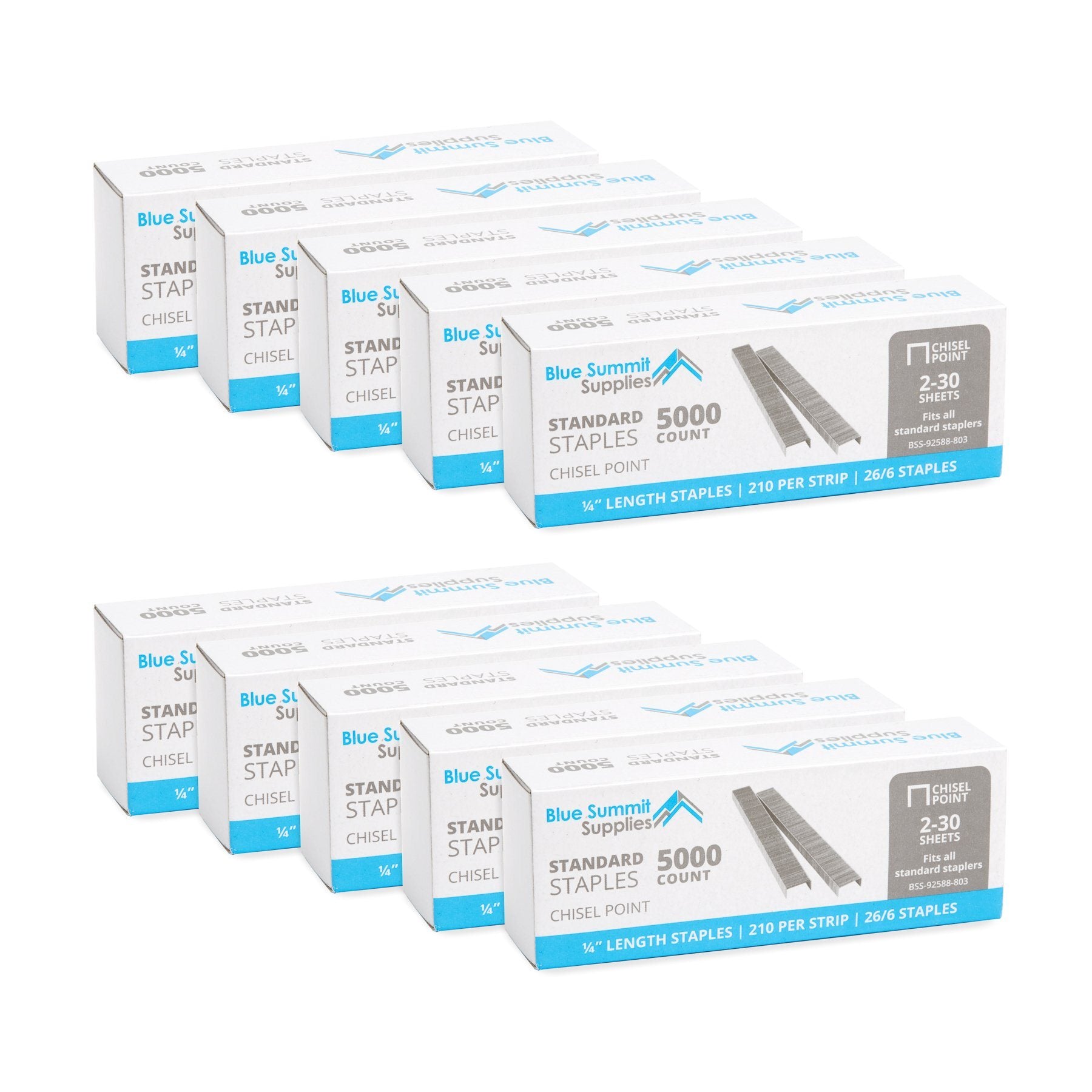 Blue Summit Supplies Standard Staples, 1/4